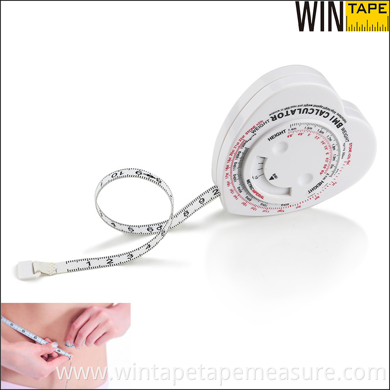 150cm health care calculator medical ruler BMI tape measure with Company Logo or Name